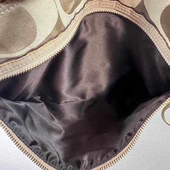 Coach Poppy beautiful tan and Cream gold crossbody shoulder bag - Picture 11 of 12